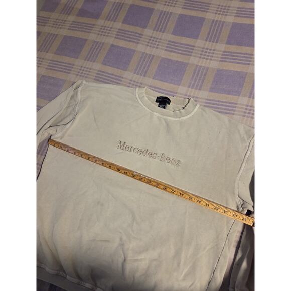 Vintage 90s Mercedes Benz Car Distressed Faded Embroidered Logo Sweatshirt USA - Picture 4 of 16